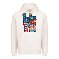 Pale Pink Love Texas  4th of july Premium Hoodie - CowGirlArtShop