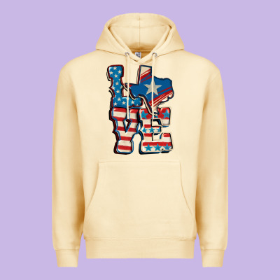 Love Texas  4th Of July Premium Hoodie Designed By Cowgirlartshop