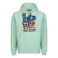 Seafoam Love Texas  4th of july Premium Hoodie - CowGirlArtShop