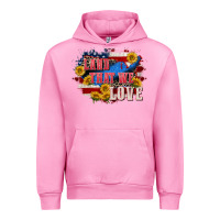 Fuchsia Pink Land that we love 4th of july Urban Hoodie - CowGirlArtShop