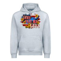 Heather Grey Land that we love 4th of july Urban Hoodie - CowGirlArtShop