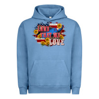 Pigment Pebble Blue Land that we love 4th of july Urban Hoodie - CowGirlArtShop