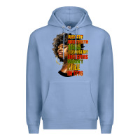 Colony Blue juneteenth 1885 because my ancestors weren't free in 1776 black woman Premium Hoodie - HRA Design Shop