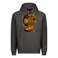 Charcoal Heather juneteenth 1885 because my ancestors weren't free in 1776 black woman Premium Hoodie - HRA Design Shop