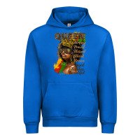Cobalt afro queen juneteenth Urban Hoodie - HRA Design Shop