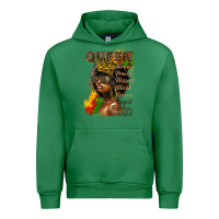 Emerald afro queen juneteenth Urban Hoodie - HRA Design Shop