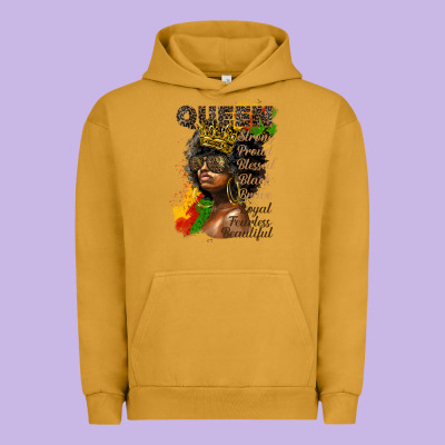 Afro Queen Juneteenth Urban Hoodie Designed By Hra Design Shop