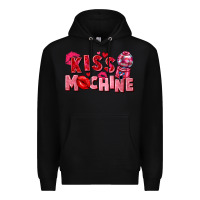 Black kiss machine Premium Hoodie - FaDigitalArtStudio