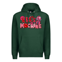 Sports Green kiss machine Premium Hoodie - FaDigitalArtStudio