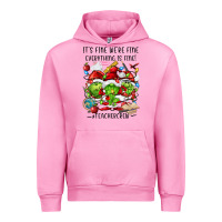 Fuchsia Pink it's fine we're fine everythıng is fine! Urban Hoodie - FaDigitalArtStudio