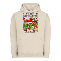 Pigment French Oak it's fine we're fine everythıng is fine! Urban Hoodie - FaDigitalArtStudio