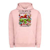 Pigment Salmon it's fine we're fine everythıng is fine! Urban Hoodie - FaDigitalArtStudio