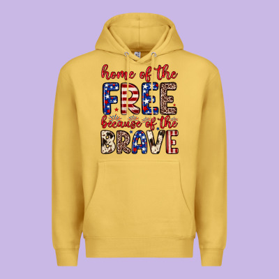 Home Of The Free Because Of The Brave Premium Hoodie Designed By Neo Western