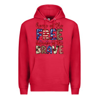 Cardinal Home of the free because of the brave Premium Hoodie - Neo Western