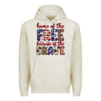 Oatmeal Heather Home of the free because of the brave Premium Hoodie - Neo Western