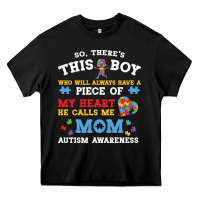 Black LIL Autism Mom Heavy Core Tee - CowhideDigitalArt