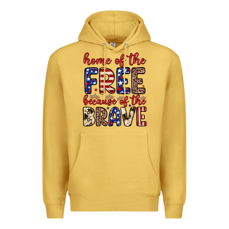 Home Of The Free Because Of The Brave Premium Hoodie by Neo Western | Teevron