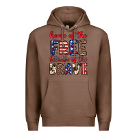 Chestnut Home of the free because of the brave Premium Hoodie - Neo Western