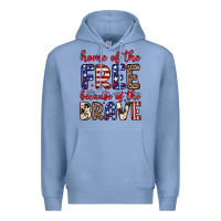 Colony Blue Home of the free because of the brave Premium Hoodie - Neo Western