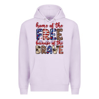 Lilac Home of the free because of the brave Premium Hoodie - Neo Western