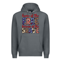Rock Home of the free because of the brave Premium Hoodie - Neo Western
