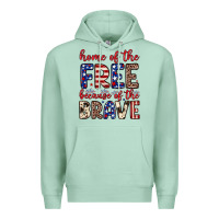 Seafoam Home of the free because of the brave Premium Hoodie - Neo Western