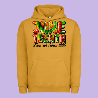 Juneteenth Free Ish Since 1865 Urban Hoodie Designed By Hra Design Shop