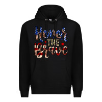 Black Honor the brave Premium Hoodie - Neo Western