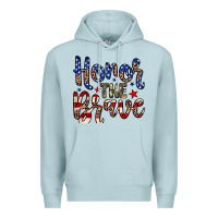 Blue Mist Honor the brave Premium Hoodie - Neo Western
