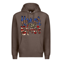 Coffee Honor the brave Premium Hoodie - Neo Western