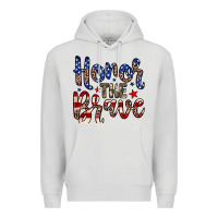 Dove Grey Honor the brave Premium Hoodie - Neo Western