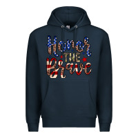 Navy Honor the brave Premium Hoodie - Neo Western