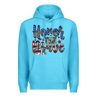 Ocean Blue Honor the brave Premium Hoodie - Neo Western