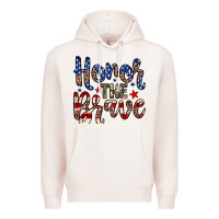 Pale Pink Honor the brave Premium Hoodie - Neo Western