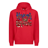 Red Honor the brave Premium Hoodie - Neo Western