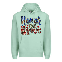 Seafoam Honor the brave Premium Hoodie - Neo Western