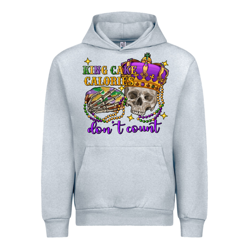 King Cake Calories Don't Count Skull Urban Hoodie by FaDigitalArtStudio | Teevron