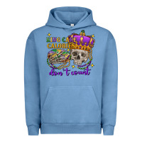 Pigment Pebble Blue king cake calories don't count skull Urban Hoodie - FaDigitalArtStudio