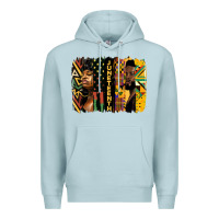 Blue Mist juneteenth brush stroke Premium Hoodie - HRA Design Shop
