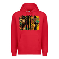 Red juneteenth brush stroke Premium Hoodie - HRA Design Shop