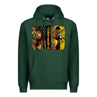 Sports Green juneteenth brush stroke Premium Hoodie - HRA Design Shop