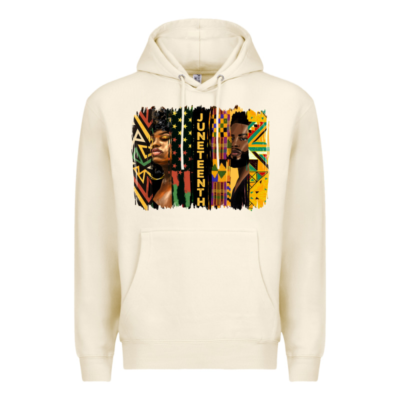 Juneteenth Brush Stroke Premium Hoodie by HRA Design Shop | Teevron