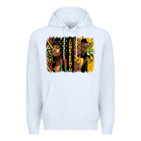 White juneteenth brush stroke Premium Hoodie - HRA Design Shop