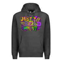 Charcoal Heather just bead it Premium Hoodie - FaDigitalArtStudio