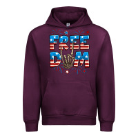 Mauve Wine Freedom rock hand Urban Hoodie - Neo Western