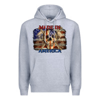 Heather Grey Made in America 4th of july Premium Hoodie - CowGirlArtShop