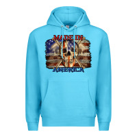 Ocean Blue Made in America 4th of july Premium Hoodie - CowGirlArtShop