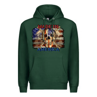 Sports Green Made in America 4th of july Premium Hoodie - CowGirlArtShop