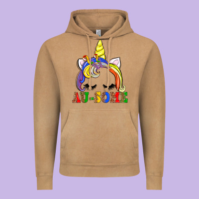 Autism Au Some  Unicorn Vintage Hoodie Designed By Adodesignshop