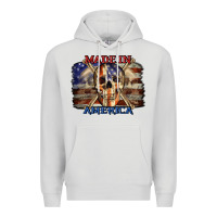Dove Grey Made in America 4th of july Premium Hoodie - CowGirlArtShop